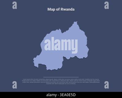 Mappa di alta qualità del Ruanda con confini chiari dettagli geografici e divisioni regionali ideale per materiali didattici guide di viaggio e design proje Illustrazione Vettoriale