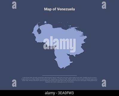 Mappa di alta qualità del Venezuela con confini chiari dettagli geografici e divisioni regionali ideale per materiali didattici guide di viaggio Illustrazione Vettoriale