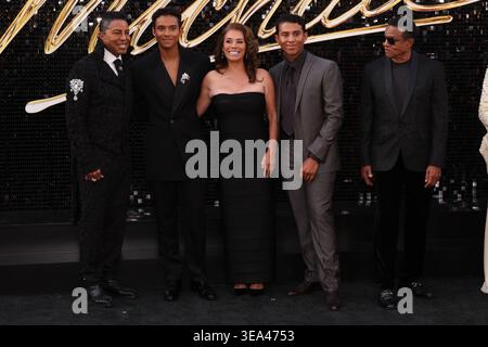 LOS ANGELES, CALIFORNIA - 20 APRILE: Jermaine Jackson, Jaafar Jackson, Alejandra Oaziaza Jackson e Jermajesty Jackson al "Michael" di Lionsgate a Los Angeles in anteprima al Dolby Theatre il 20 aprile 2026 a Los Angeles, California. Credito: AdMedia credito: Admedia Wire LLC/Alamy Live News Foto Stock