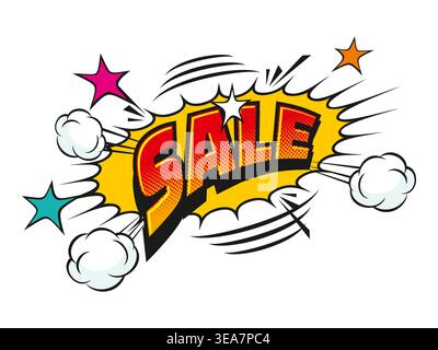 Fumetti pop art effetto sonoro bolla di discorso Illustrazione Vettoriale