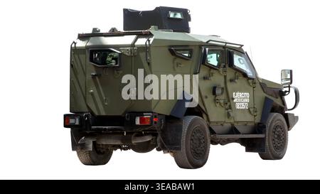Portabagagli corazzati dell'esercito messicano isolato Foto Stock