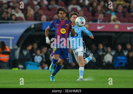 Barcellona, ESP. 22 aprile 2026. FC BARCELONA vs RC CELTA 22 aprile 2026 durante la partita tra FC Barcelona e Celta de Vigo corrispondente alla trentesima giornata di la Liga EA Sports al Spotify Camp Nou di Barcellona, Spagna. Crediti: Rosdemora/Alamy Live News Foto Stock