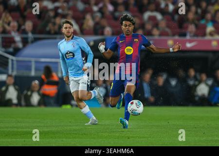 Barcellona, ESP. 22 aprile 2026. FC BARCELONA vs RC CELTA 22 aprile 2026 durante la partita tra FC Barcelona e Celta de Vigo corrispondente alla trentesima giornata di la Liga EA Sports al Spotify Camp Nou di Barcellona, Spagna. Crediti: Rosdemora/Alamy Live News Foto Stock