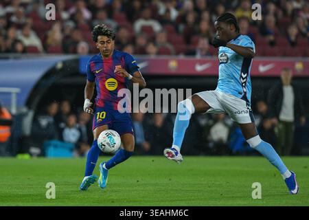 Barcellona, ESP. 22 aprile 2026. FC BARCELONA vs RC CELTA 22 aprile 2026 durante la partita tra FC Barcelona e Celta de Vigo corrispondente alla trentesima giornata di la Liga EA Sports al Spotify Camp Nou di Barcellona, Spagna. Crediti: Rosdemora/Alamy Live News Foto Stock