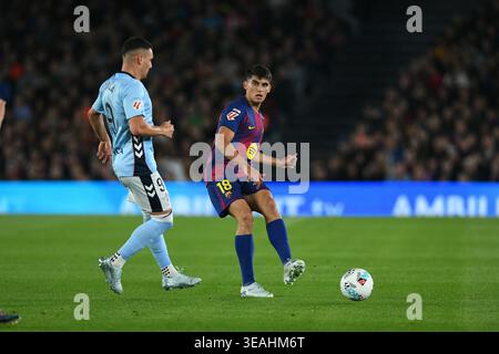 Barcellona, ESP. 22 aprile 2026. FC BARCELONA vs RC CELTA 22 aprile 2026 Gerard Martin (18 ) del FC Barcelona durante la partita tra FC Barcelona e Celta de Vigo corrispondente alla trentesima giornata di la Liga EA Sports al Spotify Camp Nou di Barcellona, Spagna. Crediti: Rosdemora/Alamy Live News Foto Stock