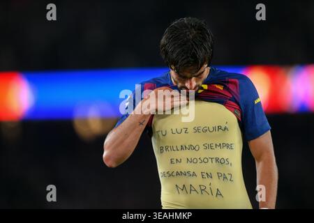 Barcellona, ESP. 22 aprile 2026. FC BARCELONA vs RC CELTA 22 aprile 2026 Ferran Torres (7) del FC Barcelona durante la partita tra FC Barcelona e Celta de Vigo corrispondente alla trentesima giornata di la Liga EA Sports al Spotify Camp Nou di Barcellona, Spagna. Crediti: Rosdemora/Alamy Live News Foto Stock