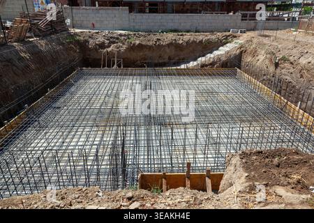 casseforme, armature, fondazioni, casseforme, armature, fondazioni Foto Stock