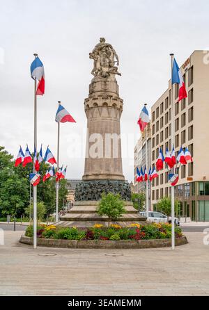 Impressione di Troyes, un comune e la capitale del dipartimento di Aube nella regione Grand Est della Francia nord-orientale. Foto Stock