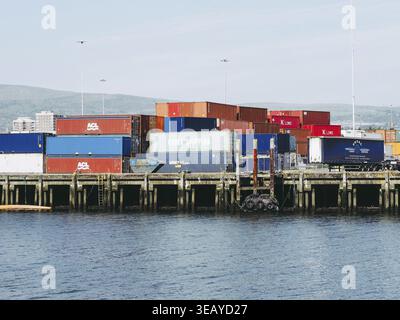 BELFAST, Regno Unito - circa giugno 2018: Belfast porto marittimo hub Foto Stock