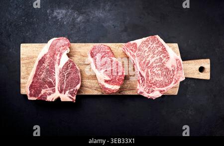 bistecca, carne alla griglia, entrecote, wagyu, stagionato secco, bistecche, carni alla griglia, entrecote Foto Stock