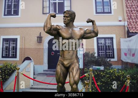 24 aprile 2026, San Paolo, San Paolo, Brasile: Statua DI ARNOLD SCHWARZENEGGER durante l'evento fitness, palestra e body builder Arnold Sports Festival Sud America in Brasile 2026, tenutosi all'Expo Center Norte il 24 aprile 2026 a San Paolo, Brasile. (Credit Image: © Saulo Dias/ZUMA Press Wire) SOLO PER USO EDITORIALE! Non per USO commerciale! Foto Stock