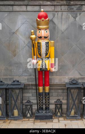 Grande statua del soldato dello Schiaccianoci Foto Stock