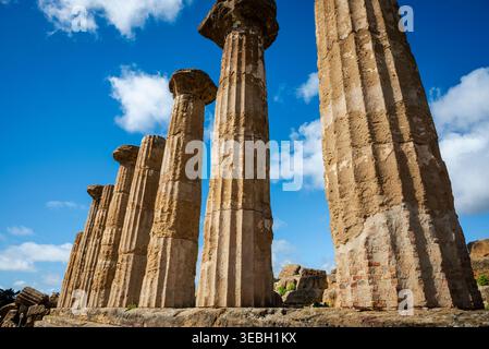 Tempio di Eracle, Agrigento, fine del vi secolo a.C., Sicilia, Italia Foto Stock