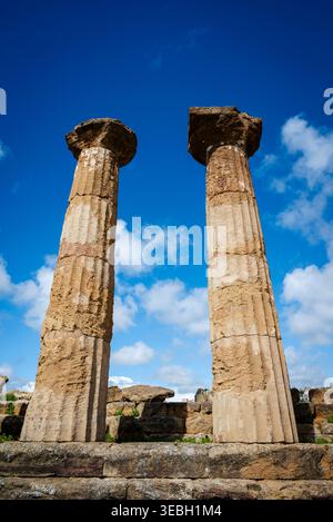 Tempio di Eracle, Agrigento, fine del vi secolo a.C., Sicilia, Italia Foto Stock