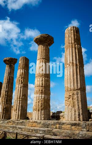 Tempio di Eracle, Agrigento, fine del vi secolo a.C., Sicilia, Italia Foto Stock
