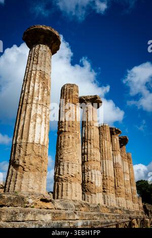 Tempio di Eracle, Agrigento, fine del vi secolo a.C., Sicilia, Italia Foto Stock