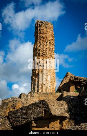 Tempio di Eracle, Agrigento, fine del vi secolo a.C., Valle dei Templi, Sicilia, Italia Foto Stock