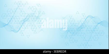 Moderno sfondo a texture astratte con forme triangolari ed esagonali. Motivo geometrico esagonale per poster, intestazione, banner Web, piè di pagina, sito Web Illustrazione Vettoriale
