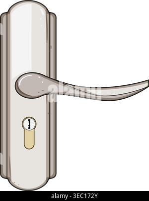 Moderna maniglia per porta che offre sicurezza e accesso Illustrazione Vettoriale