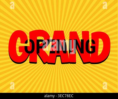 Banner di apertura: Tipografico accattivante e geniale, modello per poster Illustrazione Vettoriale