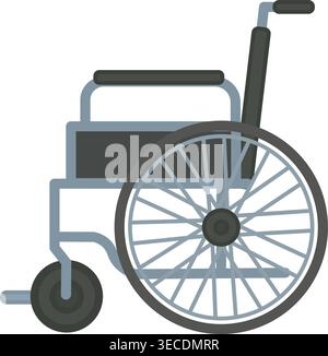 Sedia a rotelle medica. Illustrazione vettoriale di una sedia a rotelle per i malati Illustrazione Vettoriale