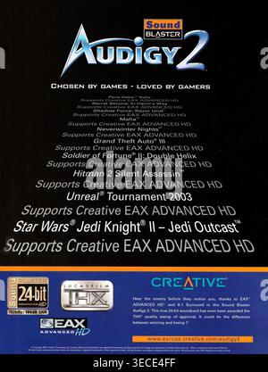 Annuncio 2003 Creative Labs Sound Blaster Audigy 2 con scheda audio Foto Stock