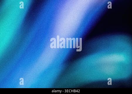 Fasci di luce blu diagonali astratti con grana pesante e granulosità della pellicola Foto Stock