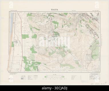 Una mappa dettagliata di Haifa del novembre 1945 che mostra i distretti ...