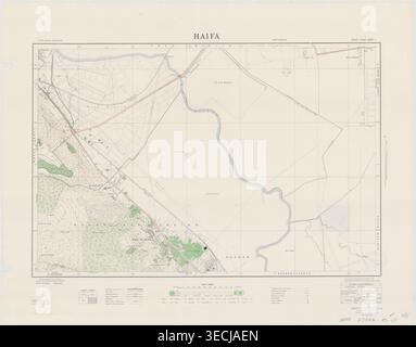 Una mappa dettagliata di Haifa del novembre 1945 che mostra i distretti ...