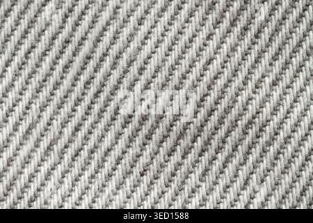 Tessuto grigio a righe in denim Foto Stock