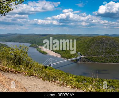 Bear Mountain Bridge sul fiume Hudson Foto Stock