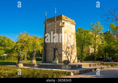 Francia, Parigi, giardino Champ de Mars, Monumento dei diritti umani Foto Stock