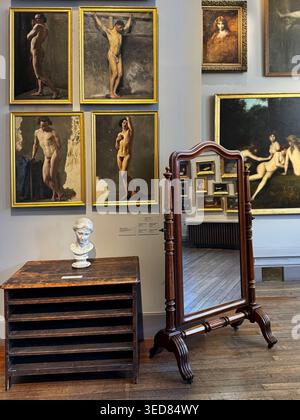 Francia, Parigi, Museo Nazionale Jean-Jacques-Henner nella residenza privata che era la casa e lo studio del pittore Guillaume Dubufe Foto Stock