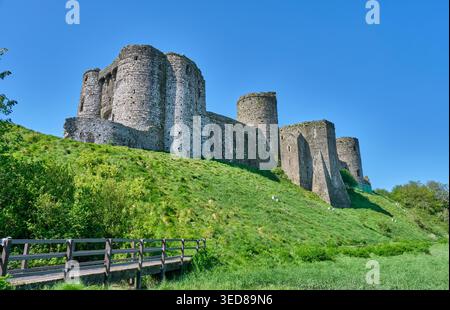 Castello di Kidwelly, Kidwelly, Carmarthenshire Foto Stock
