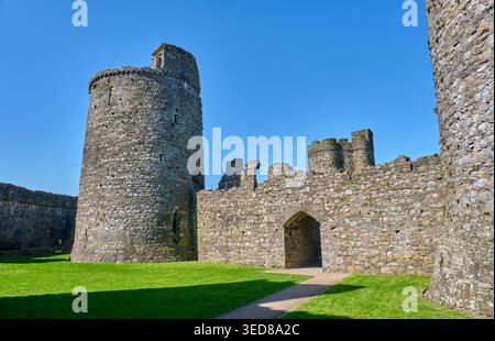 Castello di Kidwelly, Kidwelly, Carmarthenshire Foto Stock