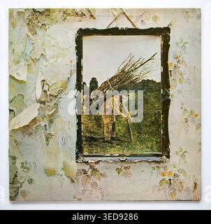 Copertina LP di LED Zeppelin IV, il quarto album senza titolo dei LED Zeppelin, pubblicato nel 1971 Foto Stock