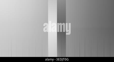 Uno sfondo astratto con colonne verticali di varie sfumature di grigio e sottili linee verticali in basso. Foto Stock