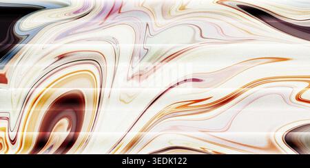 Questa immagine presenta un accattivante design astratto caratterizzato da caldi motivi vorticosi nelle tonalità di marrone, beige e arancione, che evocano un senso di comfort A. Foto Stock