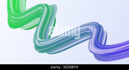 Sfondo grafico colorato con una linea verde e blu con molti colori diversi Illustrazione Vettoriale