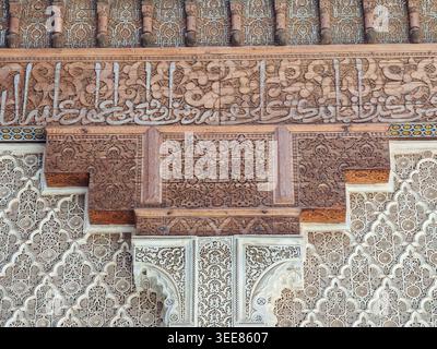 Madrasa Ben Youssef, XIV secolo, Marrakech, marocco, africa. Foto Stock