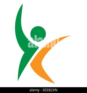 Design del logo dell'azienda sanitaria medica Illustrazione Vettoriale