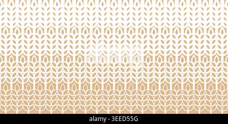 Orecchie di grano senza cuciture. Grani, spike di malto, avena, orzo, riso, miglio, mais, mais. Ripetuto background di birra. Spikelet texture. Ripetizione Illustrazione Vettoriale