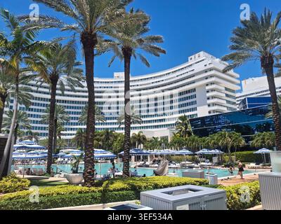 Fontainebleau Hotel, Miami Beach, Florida Foto Stock