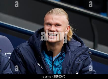 Manchester, Regno Unito. 13 maggio 2026. Erling Haaland del Manchester City durante la partita Manchester City vs Crystal Palace Premier League all'Etihad Stadium di Manchester. Il credito per immagini dovrebbe essere: Andrew Yates/Sportimage Credit: Sportimage Ltd/Alamy Live News Foto Stock