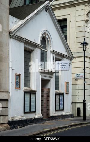 Orange Street Covenant Church su Orange Street WC2. Una chiesa non conformista nella parrocchia di St Martin-in-the-Fields, Westminster, Londra. Fondata nel 1693 Foto Stock