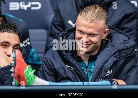 Manchester, Regno Unito. 13 maggio 2026. Erling Haaland del Manchester City durante la partita di Premier League Manchester City vs Crystal Palace all'Etihad Stadium, Manchester, Regno Unito il 13 maggio 2026 (foto di Mark Cosgrove/News Images) a Manchester, Regno Unito il 5/13/2026. (Foto di Mark Cosgrove/News Images/Sipa USA) credito: SIPA USA/Alamy Live News Foto Stock