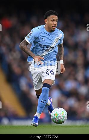 Manchester, Regno Unito. 13 maggio 2026. Savio of Manchester City durante la partita Manchester City vs Crystal Palace Premier League all'Etihad Stadium di Manchester, Inghilterra il 13 maggio 2026 Credit: Ben Roberts/Every Second Media Credit: Every Second Media/Alamy Live News Foto Stock