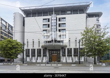 Oslo, Norvegia. Settembre 2021. La vista all'aperto del tribunale del quartiere di Oslo nel centro della città Foto Stock