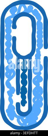 Termometro con disegno a doodle che mostra basse temperature Illustrazione Vettoriale