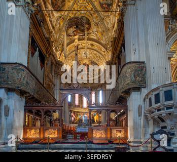 La Basilica di Santa Maria maggiore è una chiesa situata a Bergamo Città alta. Foto Stock